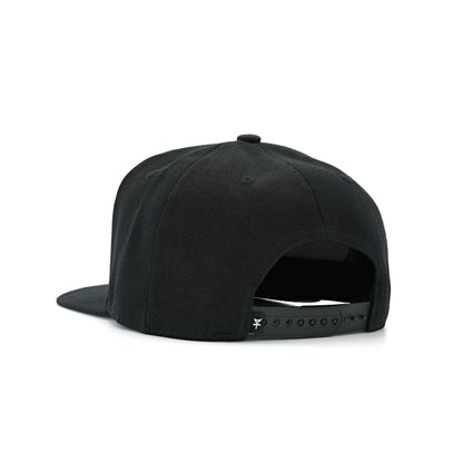 Kaya Black Logo Embroidered Snapback Tropical Underbill - Black