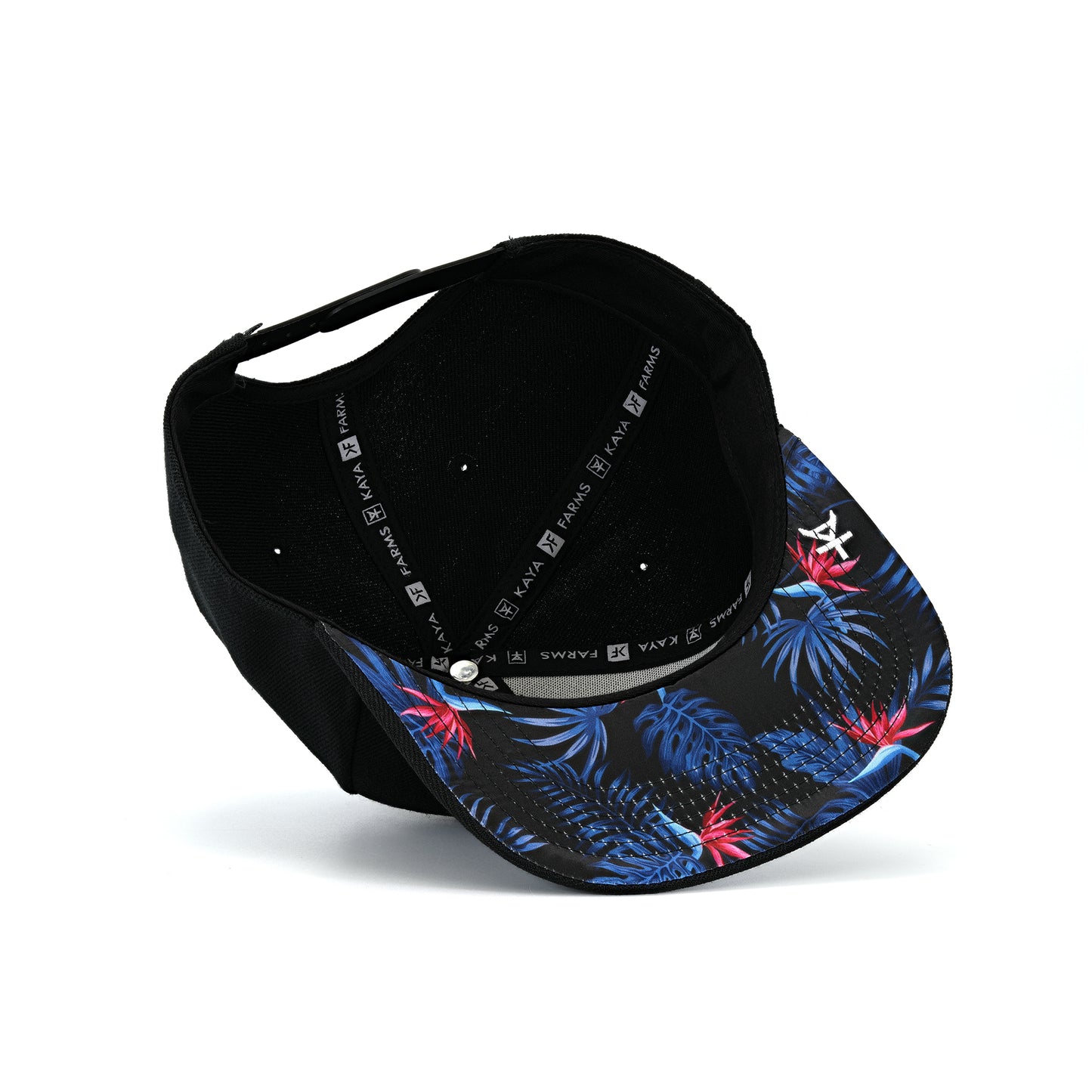 Kaya Black Logo Embroidered Snapback Tropical Underbill - Black