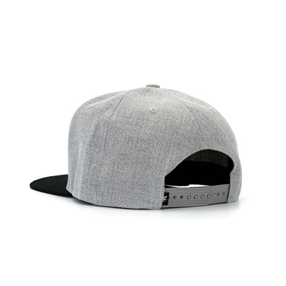 Kaya Black Logo Embroidered Snapback Tropical Underbill - Heather Grey/Black