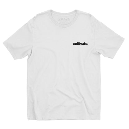 Cultivate Left Chest Hit Short Sleeve White T-Shirt