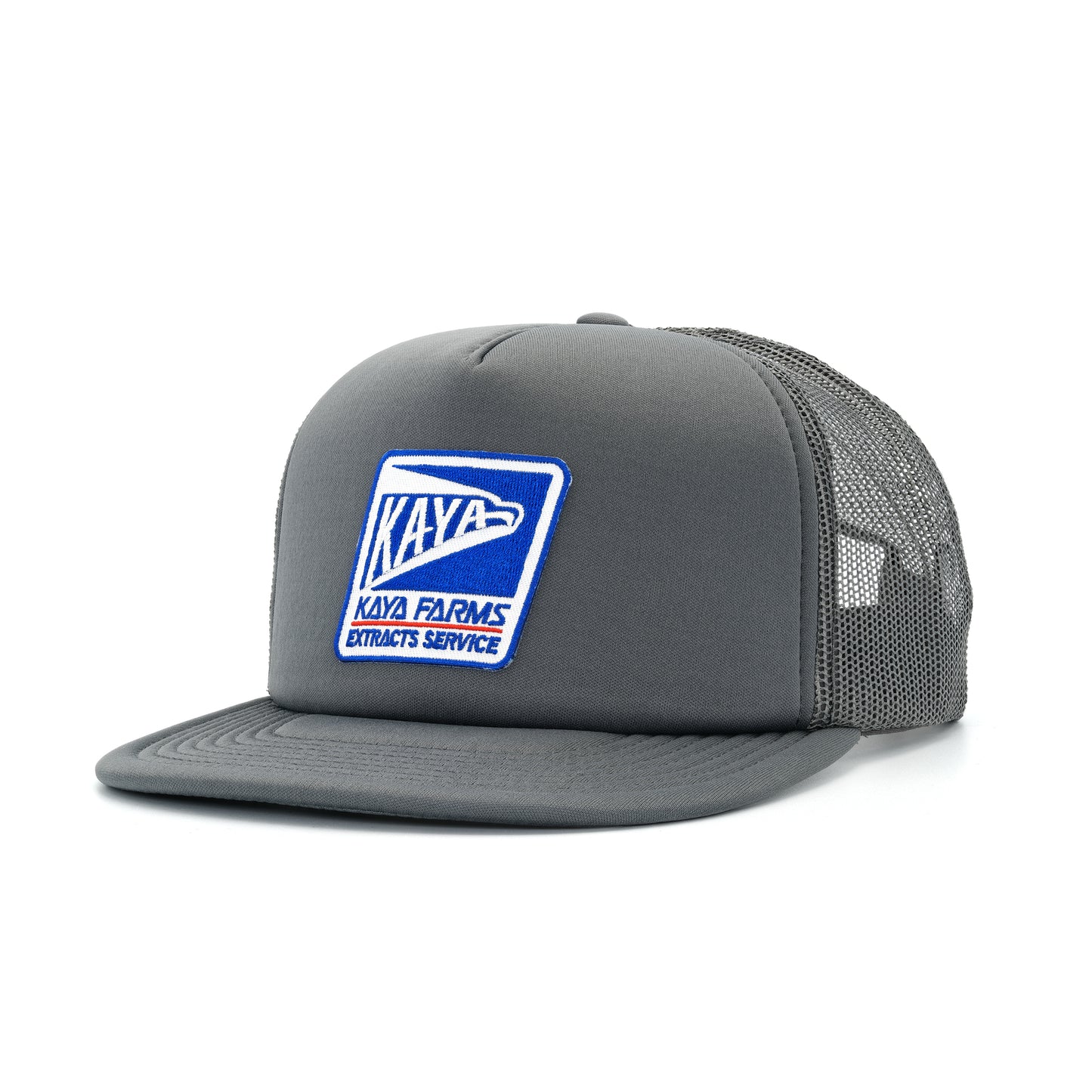 Kaya Extracts Service Iron-On Patch Trucker Snapback - Grey