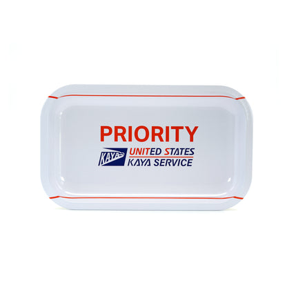 Kaya Priority Small Metal Rolling Tray White