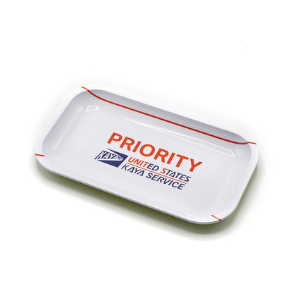 Kaya Priority Small Metal Rolling Tray White